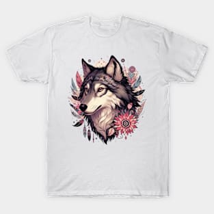 Magnificent Wolf Illustration T-Shirt